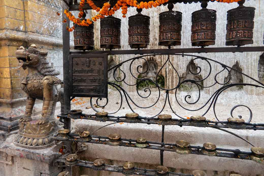 Buddhist prayer wheels