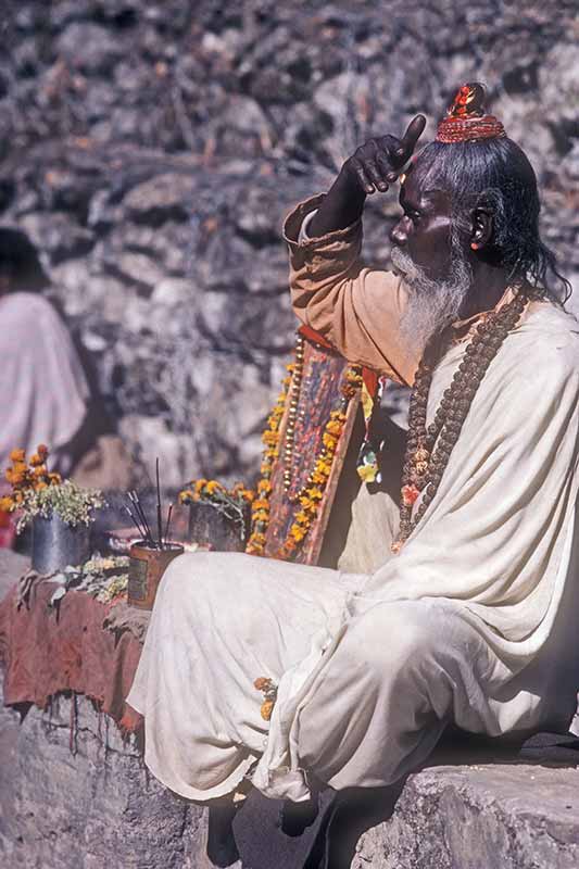 Sadhu, waiting for alms