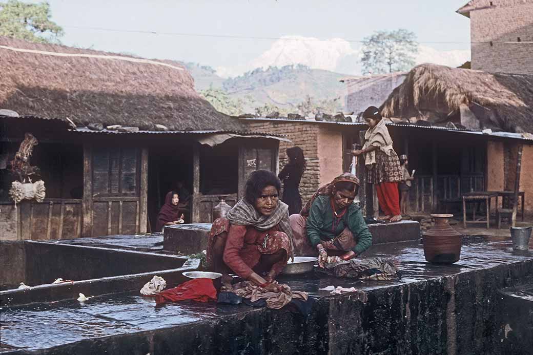 Women doing laundry