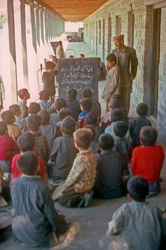 Boys in class with their teacher