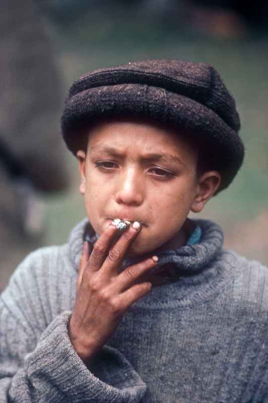 Smoking Kalash boy