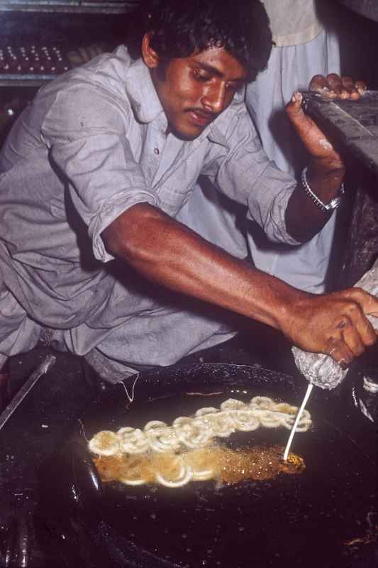 Making “Jalebi” sweets