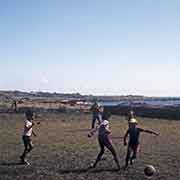 Boys playing football