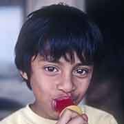 Boy with lolly pop