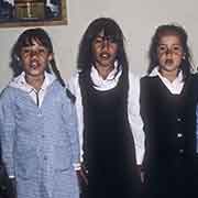 Four young girls, singing