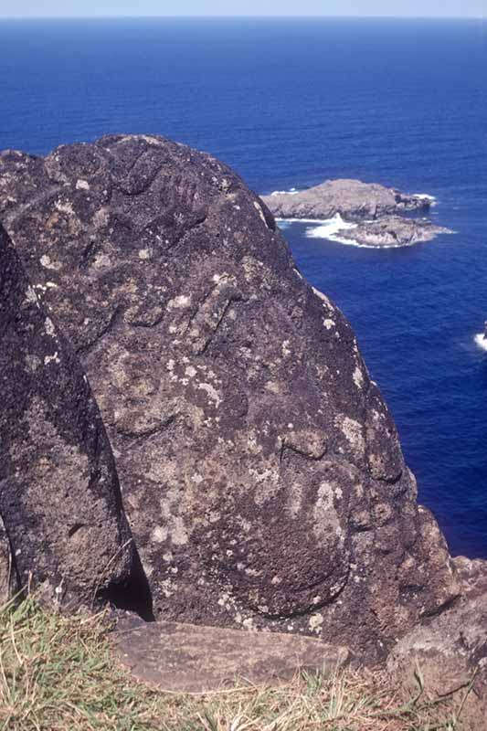 View with petroglyphs