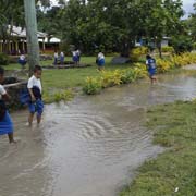 After heavy rain