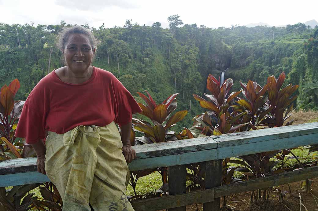 At Sopo'aga Waterfall