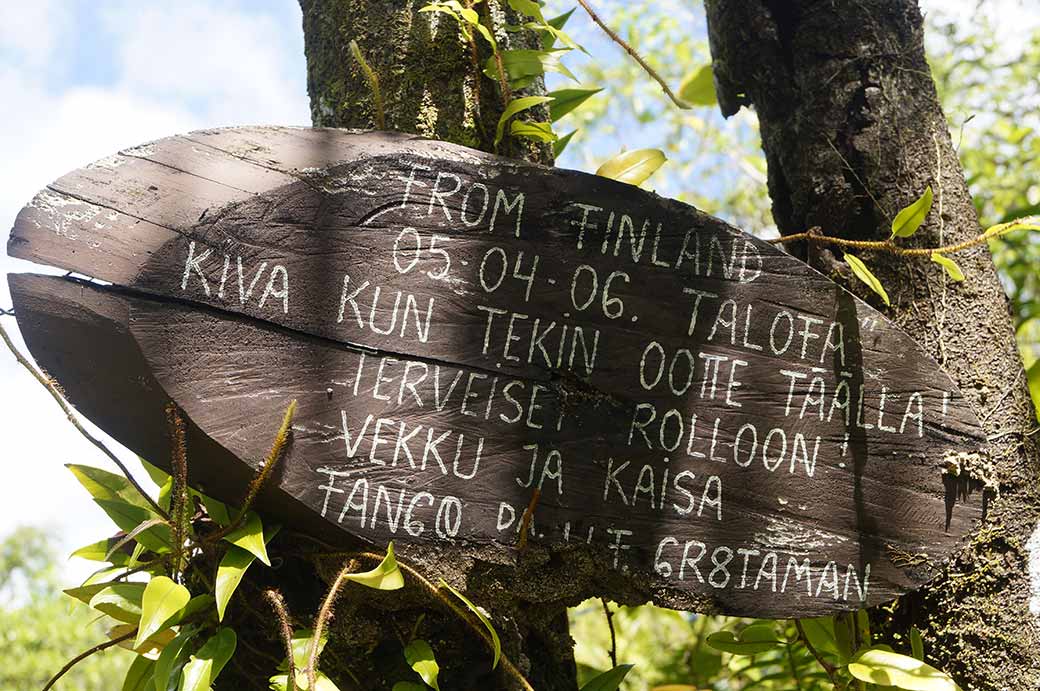 Sign along track