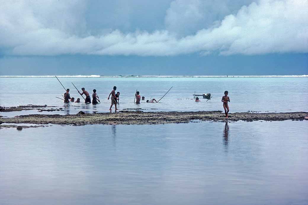 Fishing in the lagoon