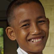 Boy in school uniform