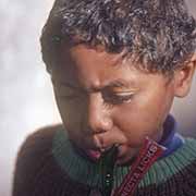 Boy with sweets