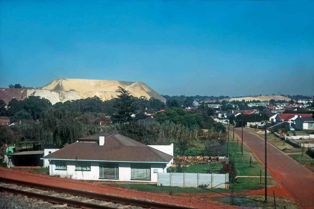 View to gold mine dumps