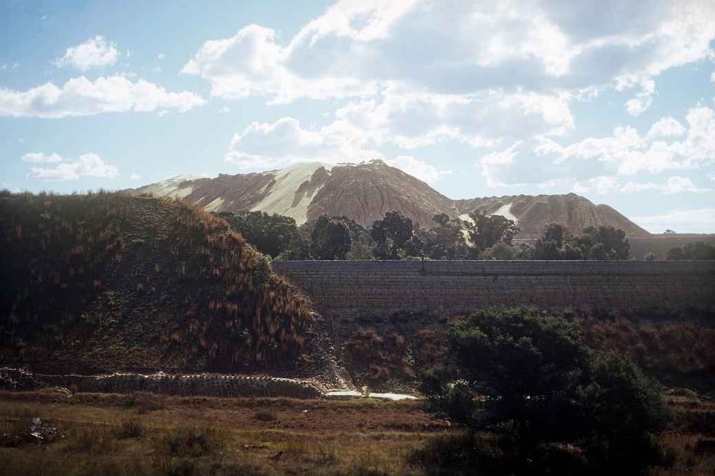 View to gold mine dumps