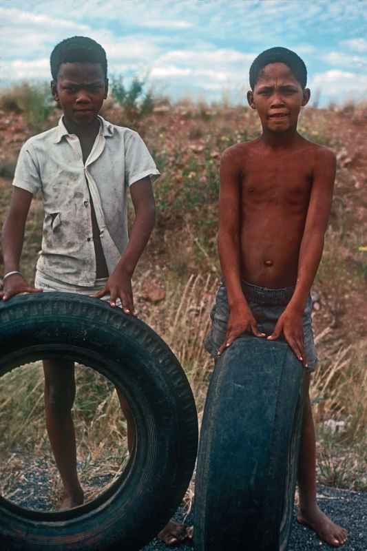 Boys along the road