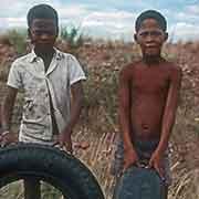 Boys along the road