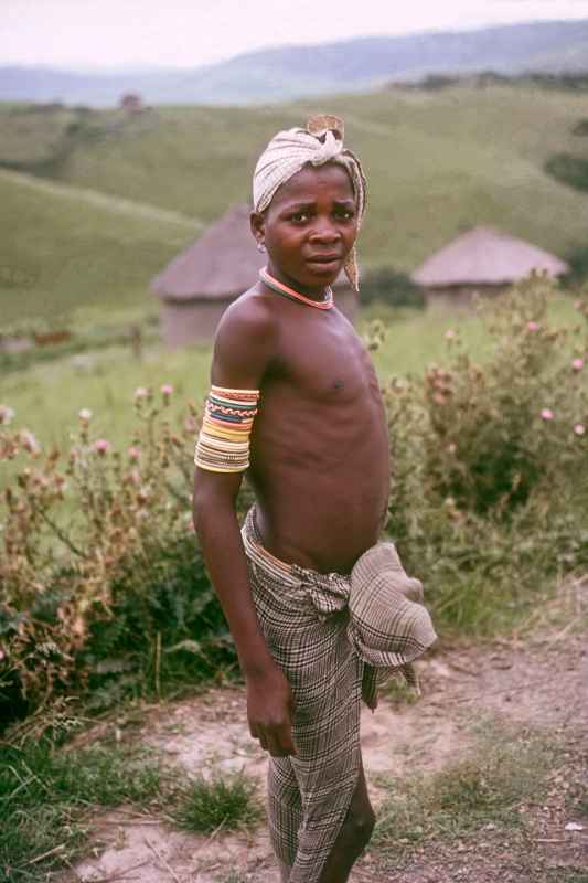 Boy with arm rings