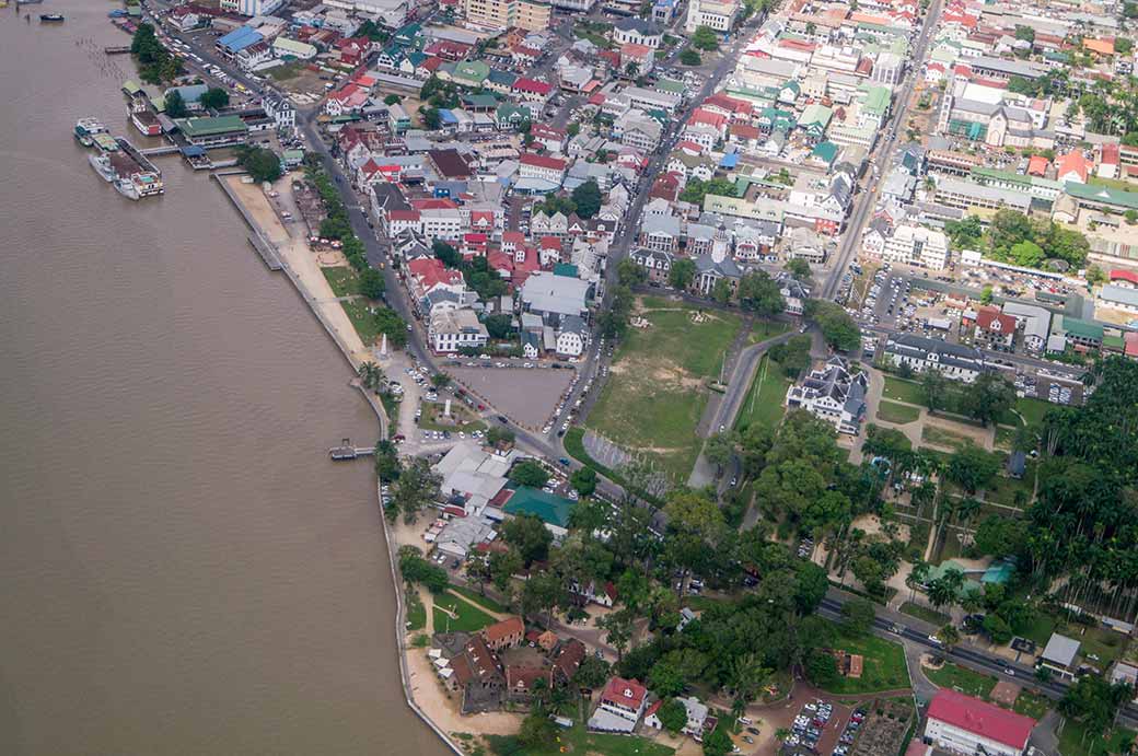 Flying over Paramaribo