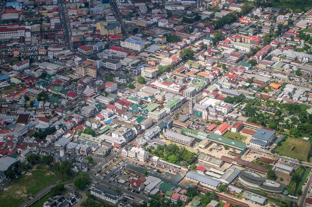 Flying over Paramaribo