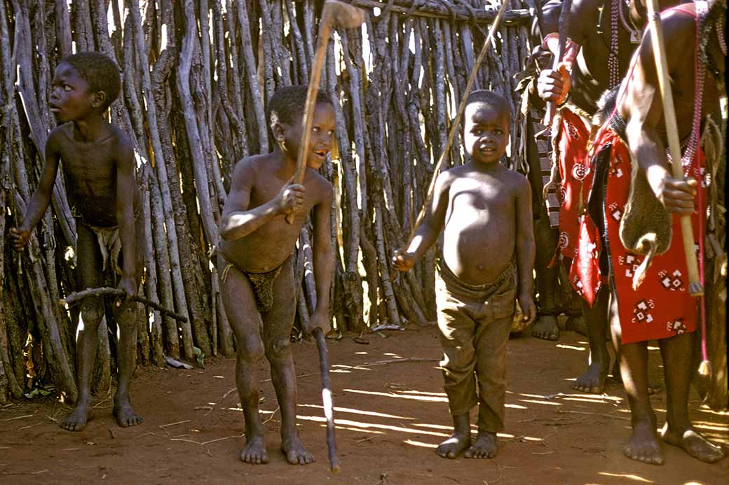 Boys' warrior dance