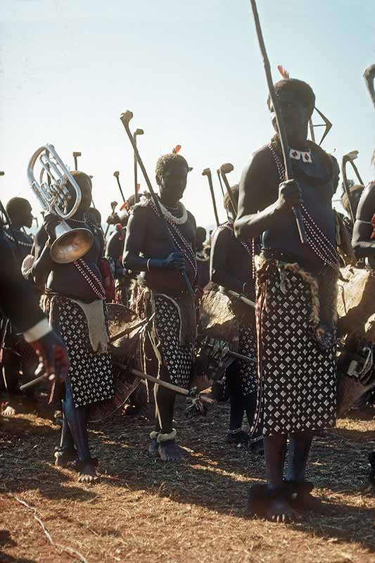 Marching past