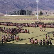 Dancing in stadium