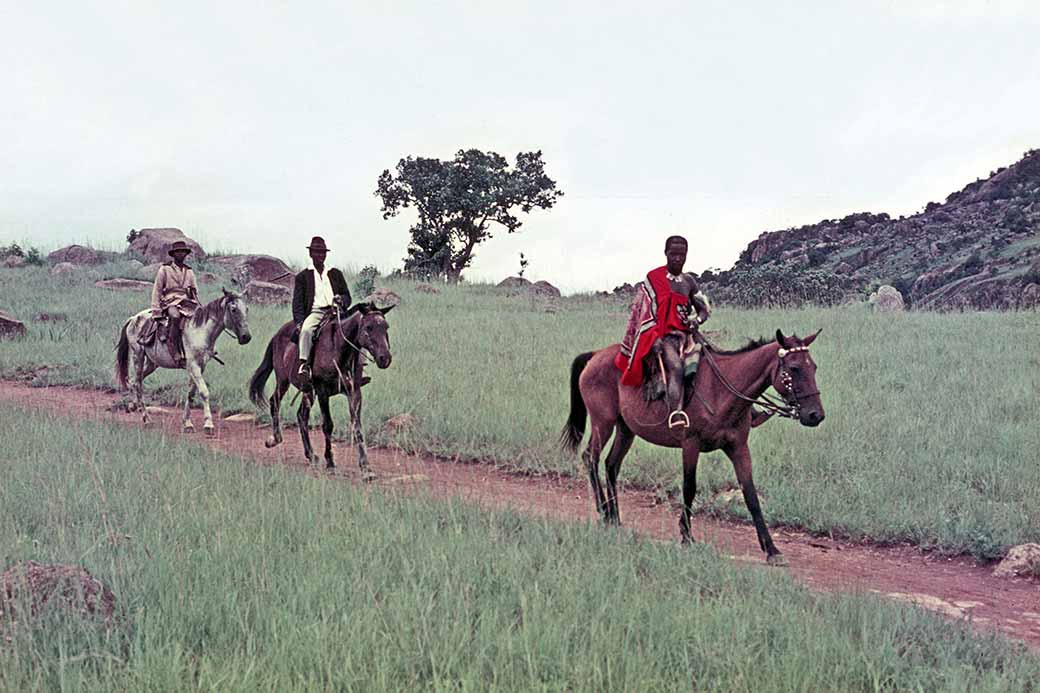 Riding horses