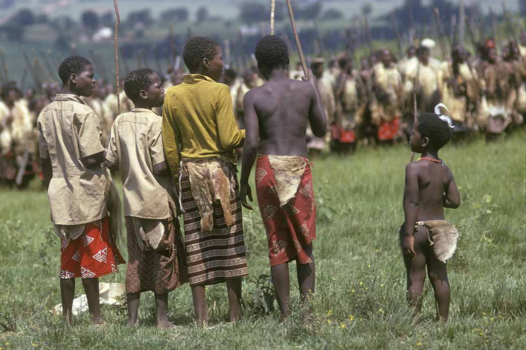 Young boys dancing