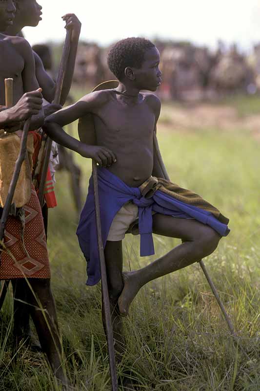 Young boy resting