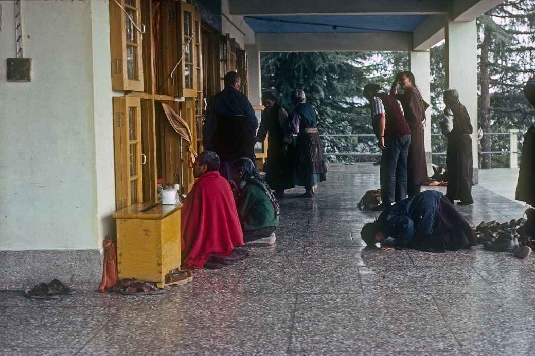 Devotees praying