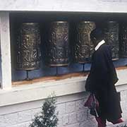 Prayer wheels, Tsuglagkhang temple