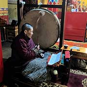 Morning prayers, Rongbuk Monastery