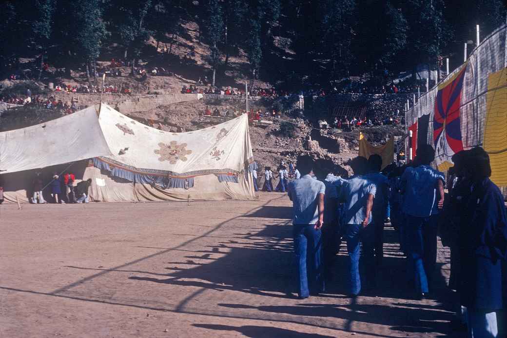 Marching onto festival ground