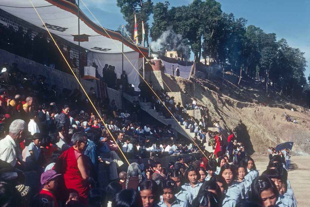 Grandstand for festivities