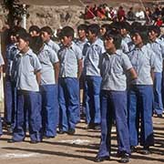 Students lined up