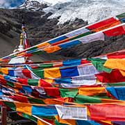 Prayer flags, Karola glacier