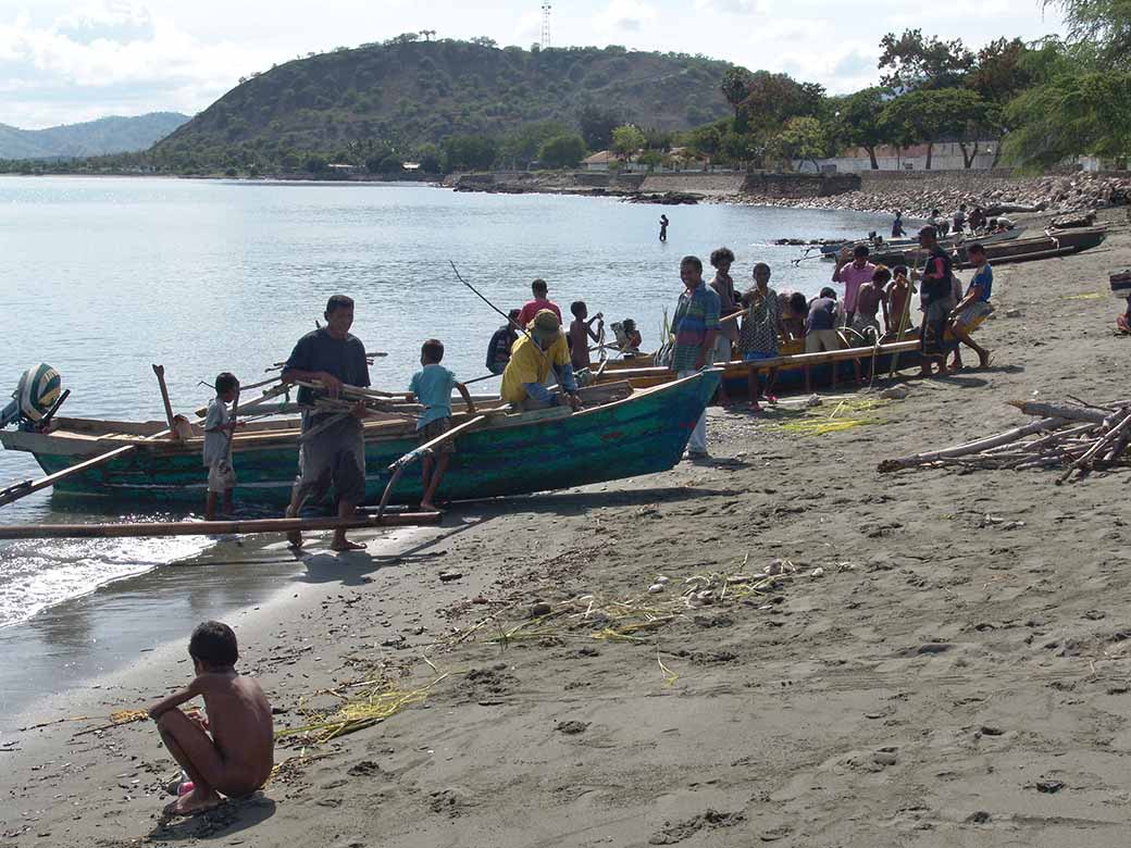 Fishing canoes