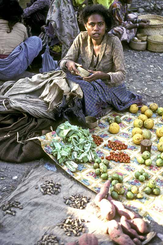 Selling vegetables