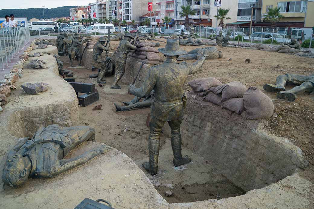 ANZAC trench warfare display