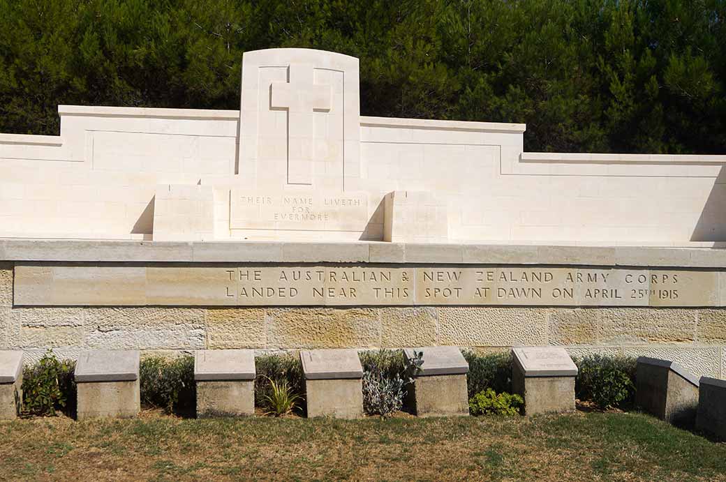 Beach Cemetery walled cross