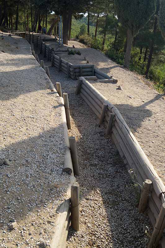 Reconstructed Turkish trenches