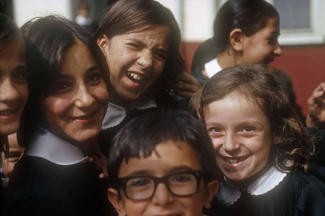 Happy school children