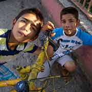 Boys with their bikes