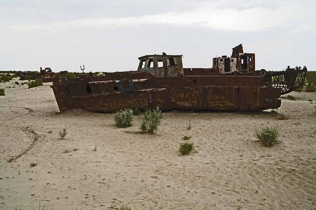 Rusting fishing trawlers