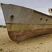 Rusting fishing trawlers