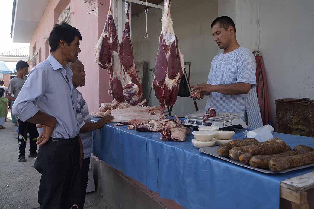 Butcher, Qumtepa bazaar