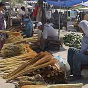 Selling brooms, Qumtepa bazaar