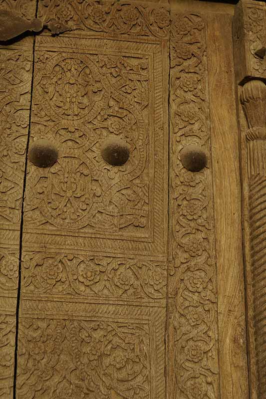 Carved door