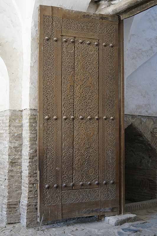 Carved door