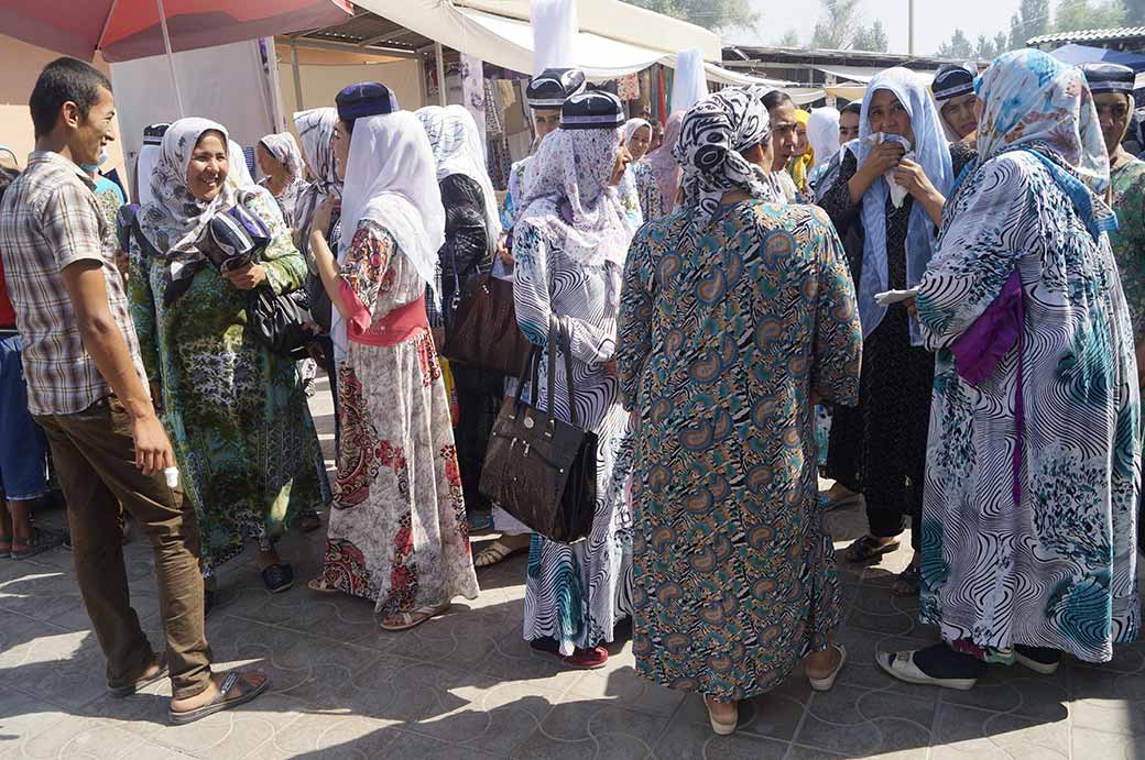 Women in khanatlas dresses